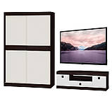 Вітальня Соната Комплект 18, Венге темний, Білий