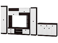 Вітальня Соната Комплект 19, Венге темний, Білий