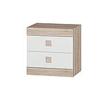 Тумба приліжкова Соната, Дуб Сонома, Білий