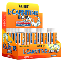 Л-Карнітин Weider L-Carnitine Liquid 1800mg 20х25 ml