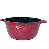 Набір каструль зі сковорідкою та сотейником Higher Kitchen НК305 з антипригарним покриттям для всіх типів плит, фото 4