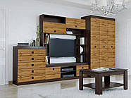 Вітальня Соната Комплект 28, Венге темний, Дуб крафт золотий