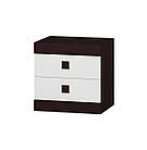 Тумба приліжкова Соната, Венге темний, Білий