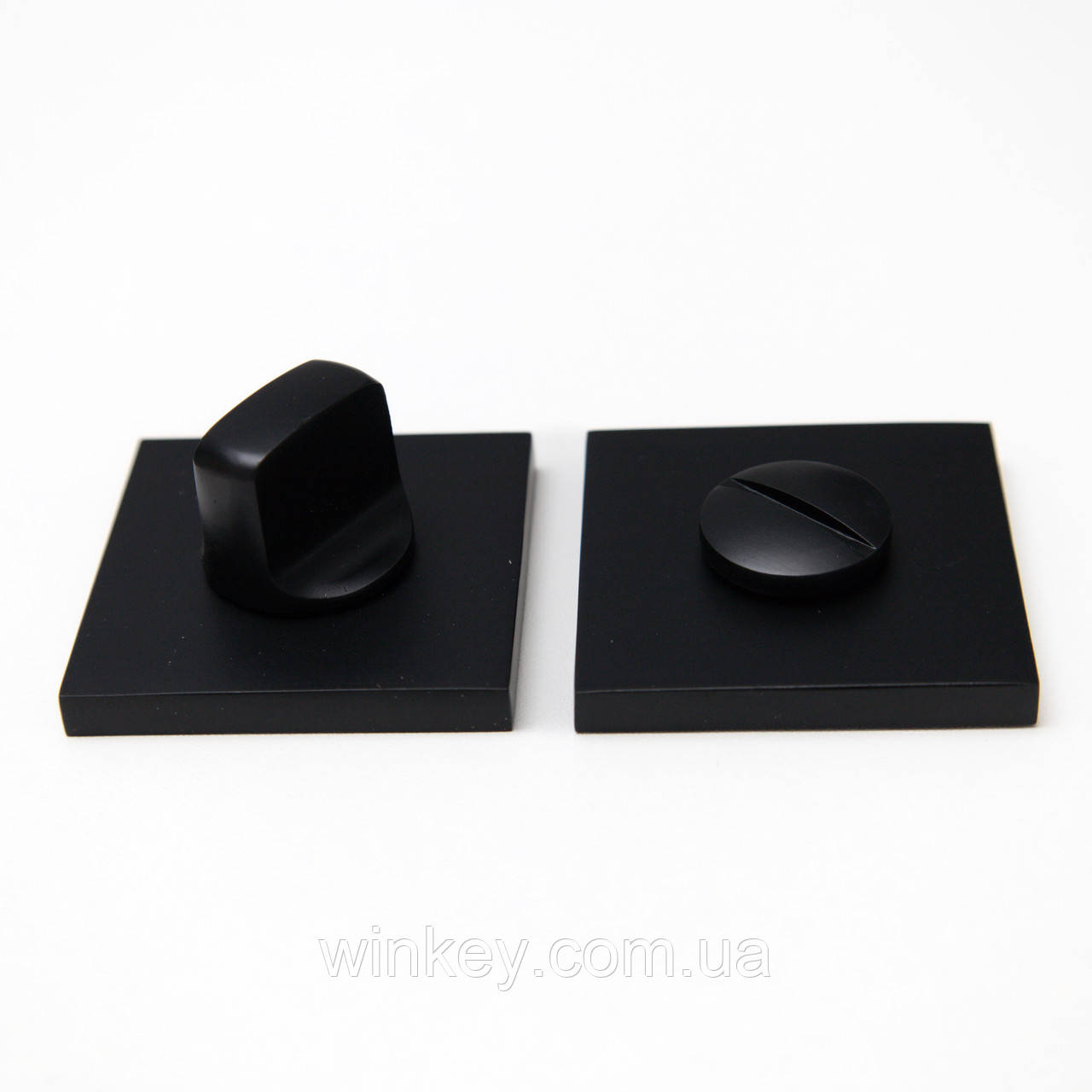 Фіксатор дверний квадратний COMIT TREND чорний матовий, фото 1