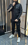 Чоловічий спортивний костюм Burberry CK8029 чорний, фото 2