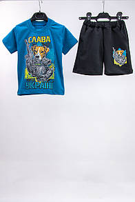 Літній комплект для хлопчика футболка+шорти Пес Патрон стрейч-кулір