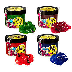Слайм Strateg Dark slime з декором (100 г) 71829