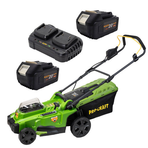 Акумуляторна газонокосарка Procraft PLM20 + 2 акб 4Аг + ЗП 20/2