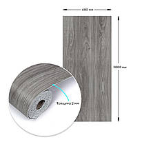 Самоклеюча вінілова плитка в рулоні 600х3000х2мм Попеляста (0004-8-матовий) SW-00001175, фото 3