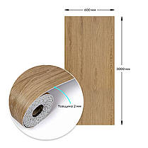 Самоклеюча вінілова плитка в рулоні 600х3000х2мм Клен Мат SW-00001179, фото 3
