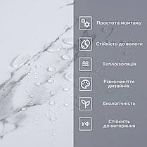 Самоклеюча вінілова плитка в рулоні 600х3000х2мм Білий повітряний мармур Глянсова SW-00001287, фото 5