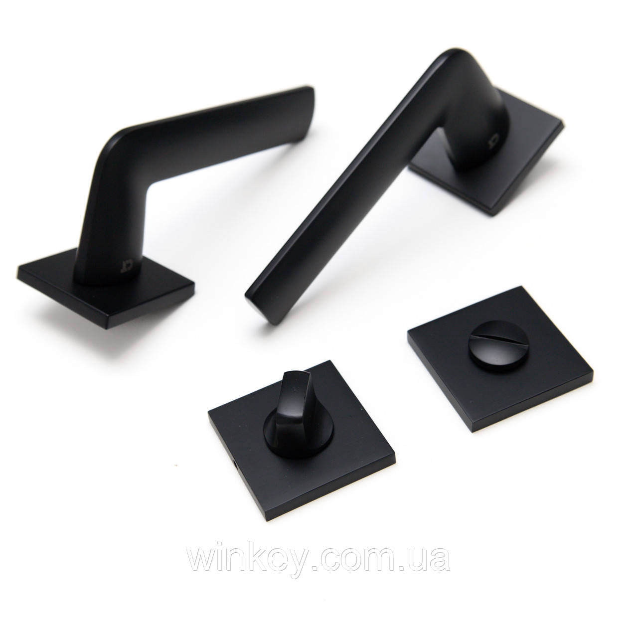 Ручка міжкімнатна COMIT LUCY Q6 з накладками COMIT TREND Black, фото 1