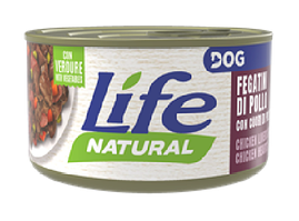 Консерва для собак класу холістик LifeDog Вологий корм з курячими сердечками та печінкою 90 гр
