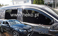 Дефлектори вікон (вітровики) Mercedes GLC-class 2015 5D (вст, 4 шт.) Х253 (Heko)