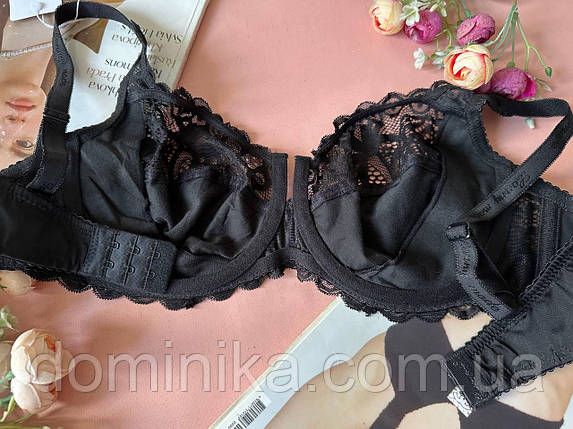80/85E Мереживний бюстгальтер на чашку Е чорний, фото 2