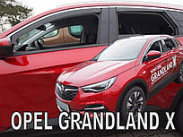 Дефлектори вікон (вітровики) Opel Grandland X 2017+ 5D (вставні, кт- 4 шт.) (Heko)