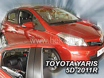 Дефлектори вікон (вітровики) Toyota Yaris 2011+ 5D (вставні, кт- 4 шт.) (Heko)