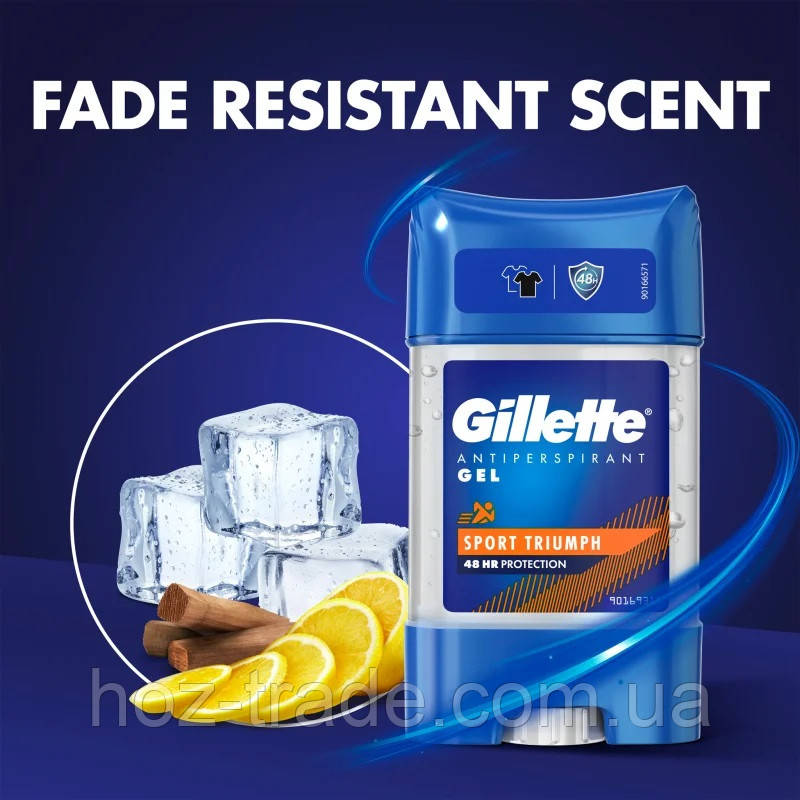 Чоловічий антипереспірант гель Gillette Sport Triumph