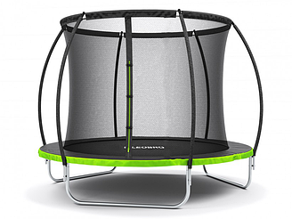Високоякісний батут із внутрішньою захисною сіткою 252 см LEOBRO Pro 8FT GREEN