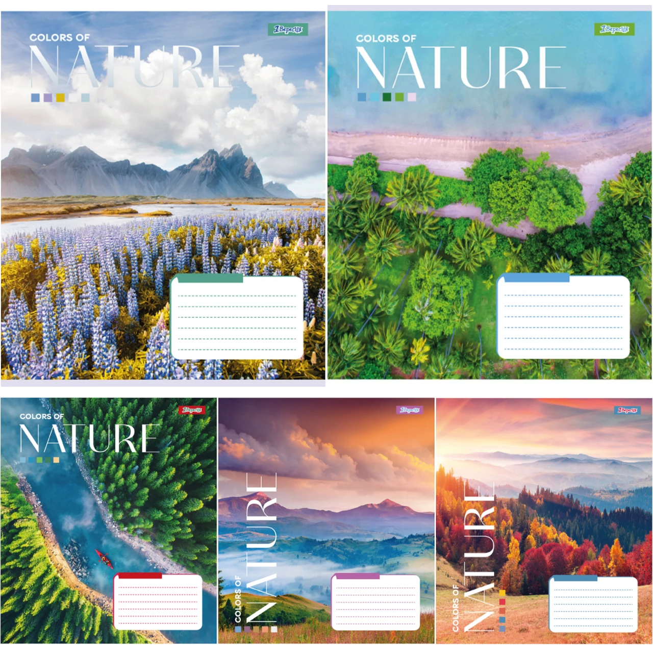 Зошит шкільний (А5, 24 аркуші, в лінію) 1Вересня Colors of nature 767300