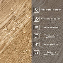 Самоклеюча вінілова плитка в рулоні 600х3000х2мм Ясен (1002-7-матовий) SW-00001177, фото 5