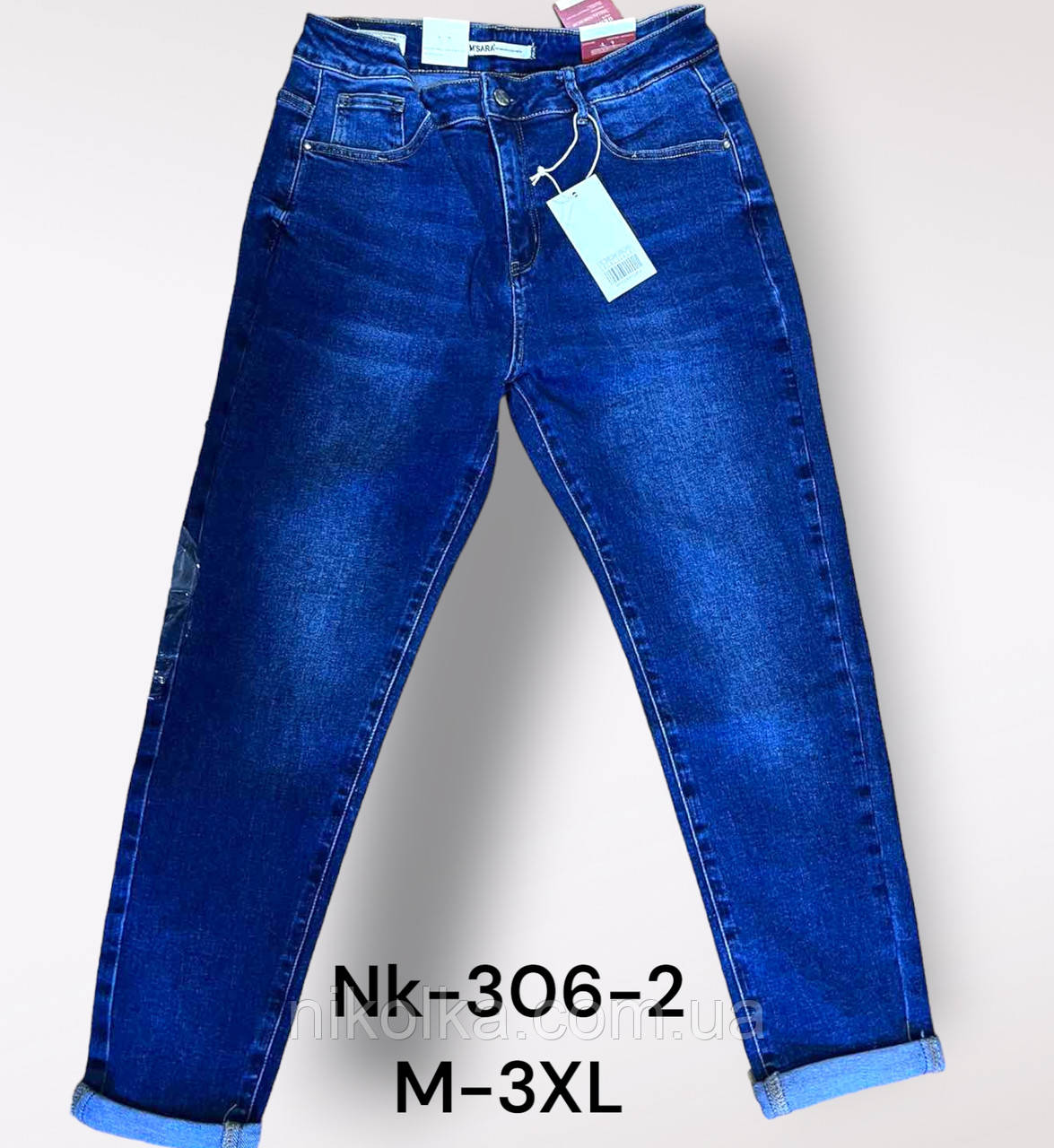 Джинси жіночі оптом, M-3XL рр.,  арт. NK-306-2, фото 1