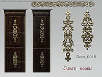 Резные декоративные элементы из дерева для дверей. Д 009