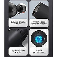 Професійний фен для волосся на 2200 Вт із двома концентраторами Sokany X6 Чорний, фото 5