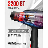 Професійний фен для волосся на 2200 Вт із двома концентраторами Sokany X6 Чорний, фото 6