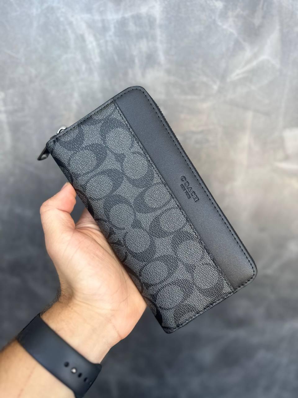 Чоловічий чорний Клатч Coach, фото 1