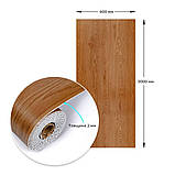 Самоклеюча вінілова плитка в рулоні коричнева 3000х600х2мм (05-26-матовий) SW-00001176, фото 3