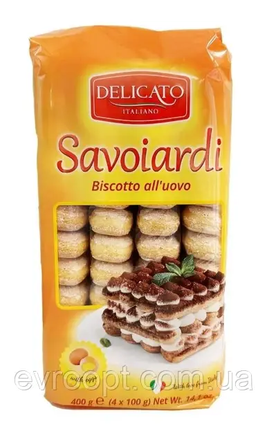 Печиво палички Савоярді  Delicatto 400г /15шт