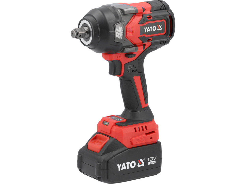 Гайковерт ударний акумуляторний YATO 18 В Li-Ion 4 А·год 1/2" 1200 Нм