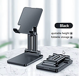 Підставка настільна під телефон JK007, складна, чорна, фото 2