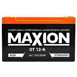 Акумулятор тяговий MAXION MXBP-OT 6-12 (6V, 12Аh)