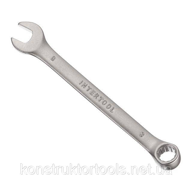 Ключ комбінований 9 мм CrV INTERTOOL HT-1209, фото 1