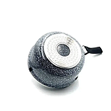 Ківш з антипригарним покриттям 18 см діаметр із ручкою Кухонний гранітний ковшик 1.9 л UNIQUE UN-5602, фото 5