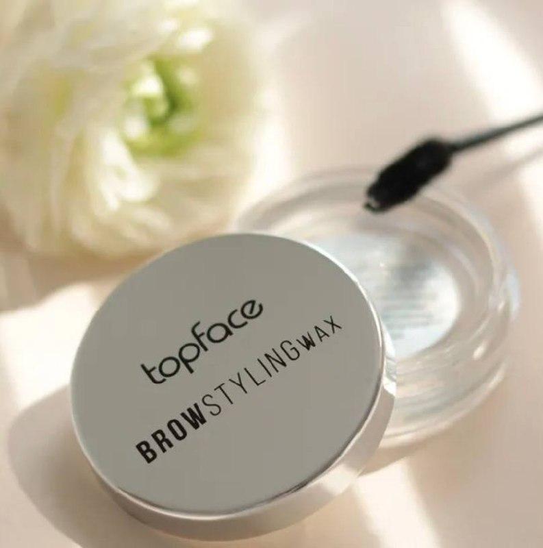 Віск для фіксації брів у комплекті з щіточкою TopFace Brow Styling Wax, 10 г