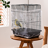 Сітчастий чохол для пташиної клітки розмір 45*45 см висота 30 см Біла (00298), фото 5