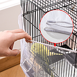 Сітчастий чохол для пташиної клітки розмір 45*45 см висота 30 см Біла (00298), фото 7