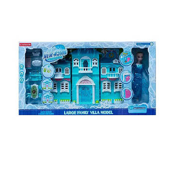 Будиночок для ляльок (лялька 24 см, звук, підсвічування, меблі, в коробці) 6632