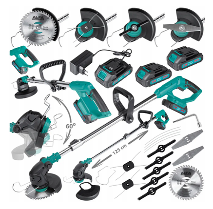 Тример садовий акумуляторний 150мм ALFA ALCGT2B-21V з аксесуарами, фото 1