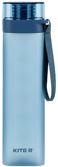 Пляшка для води квадратна пласт. "Kite" 700мл синя №K24-1210-1(48), фото 1