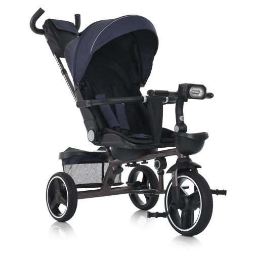 Велосипед дитячий з батьківською ручкою Темно-синій TURBOTRIKE MT 1003-9