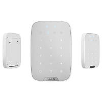 Бездротова сенсорна клавіатура Ajax KeyPad Plus white (26078.83.WH) Білий DS