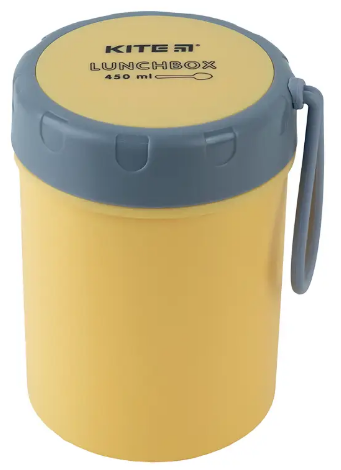 Ланч бокс пласт. "Kite" 450мл,жовтий №K23-187-1(60), фото 1