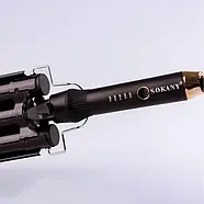Керамічна плойка три хвилі щипці для завивки волосся Sokany SK-669 Чорний Потрійна плойка для волосся, фото 5
