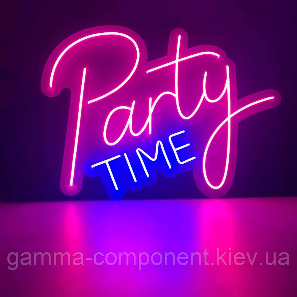 Неонова вивіска для розважальних закладів "Party Time" (800х577)