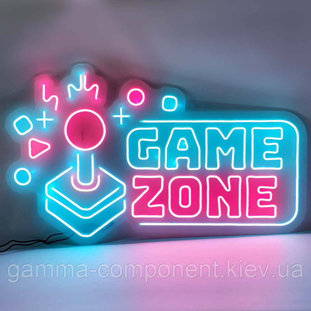 Неонова вивіска для ігрового залу "Game Zone" (1000x600), фото 1