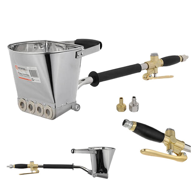 Ківш-хопер штукатурний пневматичний для стін і колон 3 л 5-6 атм 400 л/хв INTERTOOL PT-0404, фото 1